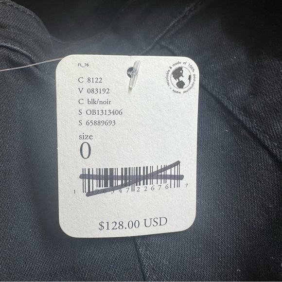 NWT Free People CRVY 2nd Ave One Piece Denim Flare Jumpsuit in Black Panther 0 - Picture 5 of 15